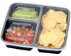 1Pc Simple Houseware 3-Compartment Meal Prep Containers