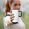 White Glossy Steel Coffee Mug – 500ml